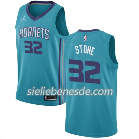 Herren NBA Charlotte Hornets Trikot Julyan Stone 32 Nike 2017-18 Teal Swingman